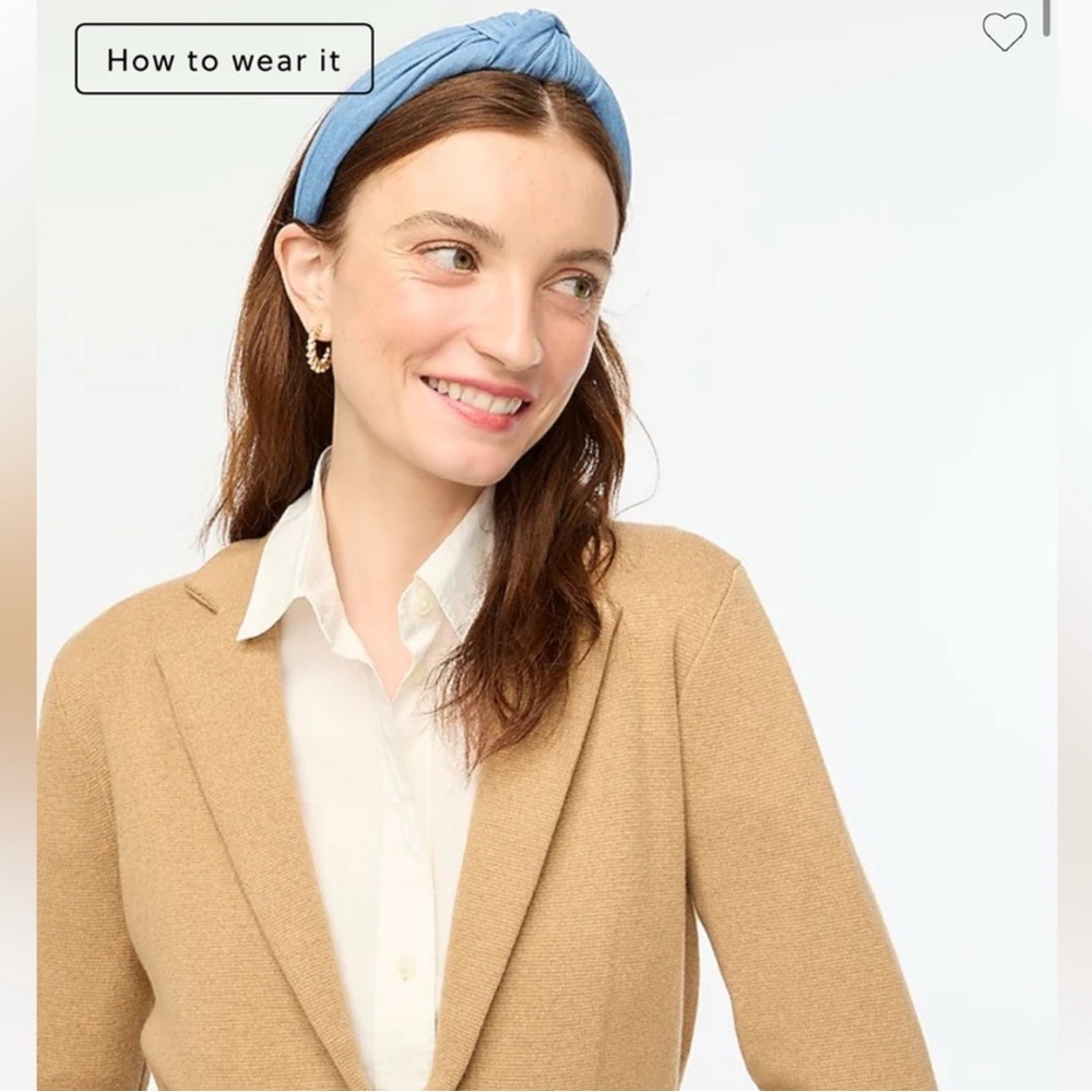 J. Crew Factory Schoolboy Sweater Blazer Cardigan in Camel Tan. - Picture 3 of 12
